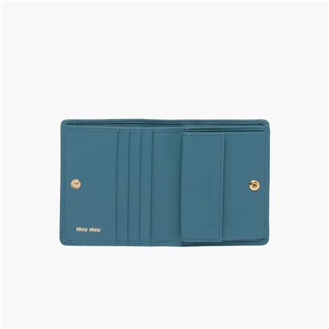 miu miu 5mv204|Marina Blue Small Leather Wallet .